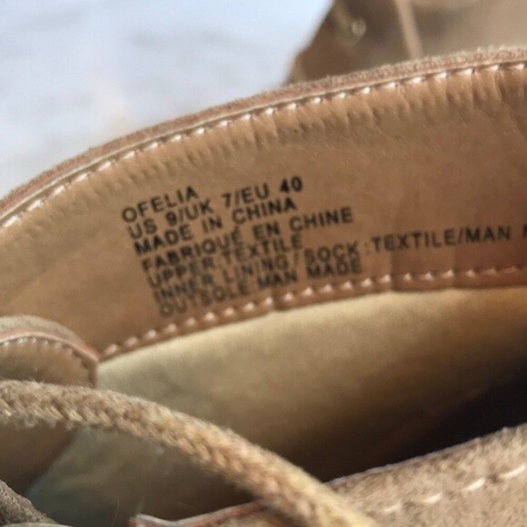 Justfab beige platform wedge ankle boots size 9 - Picture 10 of 12